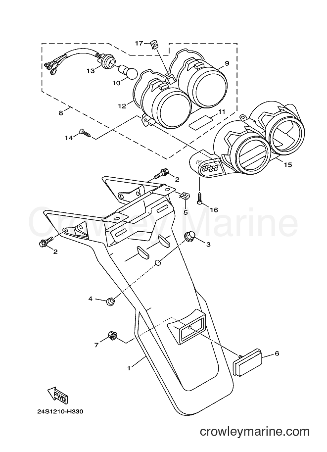 2009 Scooter YW125 - YW125 (1CN1) [010] - TAILLIGHT