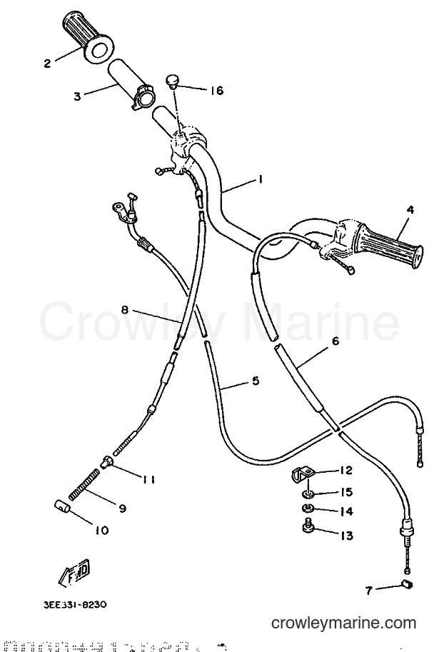 1988 Scooter FS1 - FS1 (3EE1) [999] - STEERING HANDLE & CABLE
