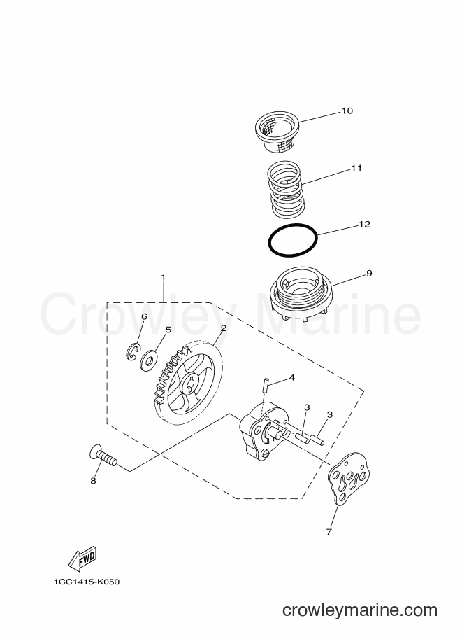 2012 Scooter XC100E - XC100E (1RS1) [010] - OIL PUMP
