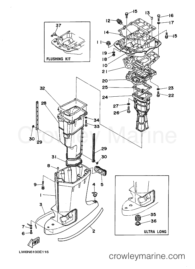 Yamaha Motors 115TLR (6N6) [070] - UPPER CASING