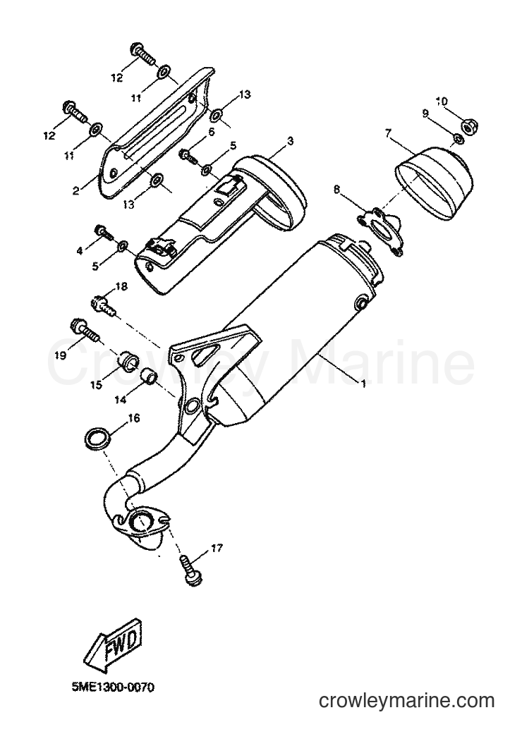 2000 Scooter YQ100 - YQ100 (5ME1) [080] - EXHAUST