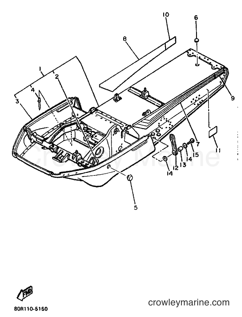 1989 Snowmobile XL540 - XL540 (86L1) [010] - FRAME