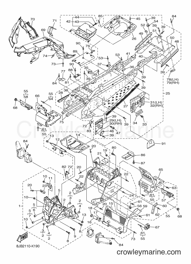 Yamaha Motors RS10STGT (8JB2) [020] - FRAME