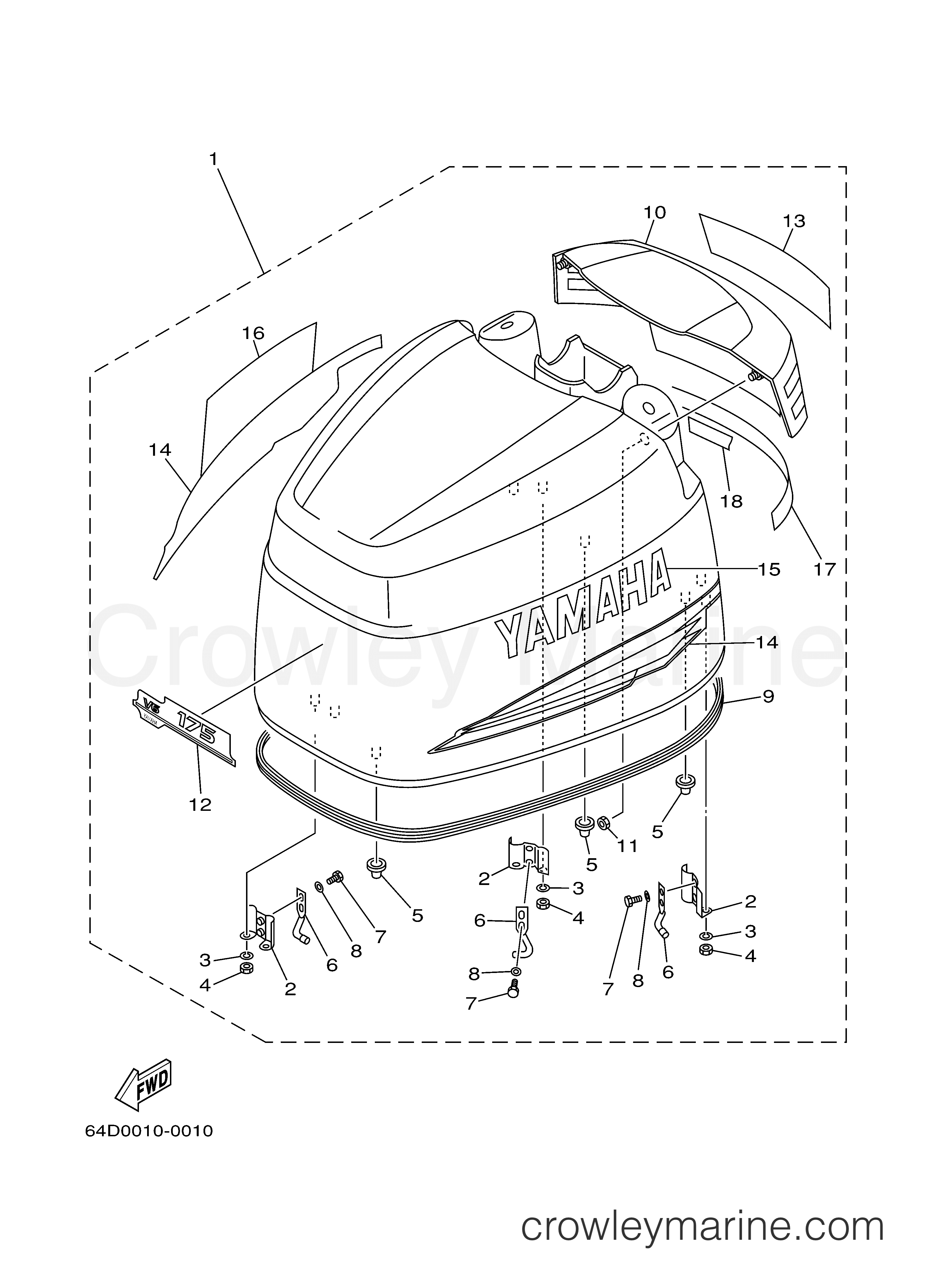 Yamaha Motors 175TLRY - TOP COWLING
