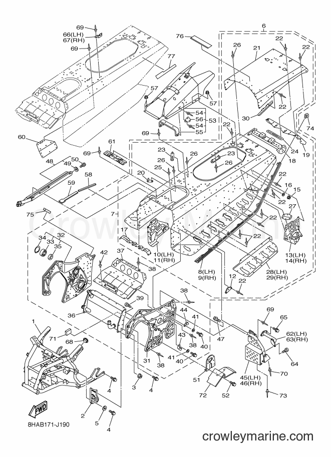 2010 Snowmobile RFX10RM - RFX10RM (8HAB) [020] - FRAME