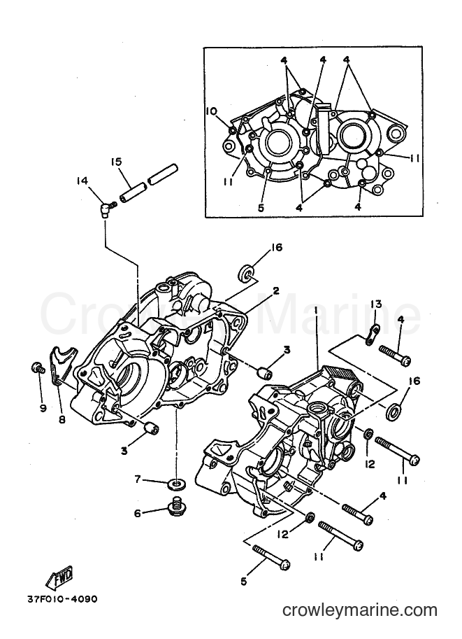 1988 Dirt Bike DT200U - DT200U (40R0) [010] - CRANKCASE
