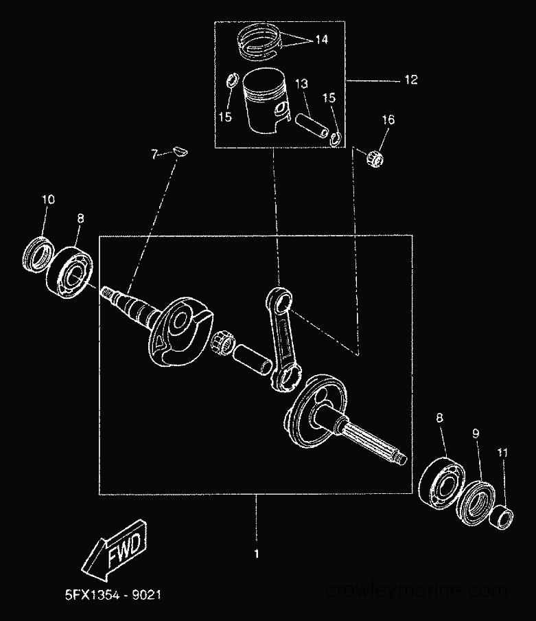 2000 Scooter CW50 - CW50 (5HG4) [010] - CRANKSHAFT & PISTON