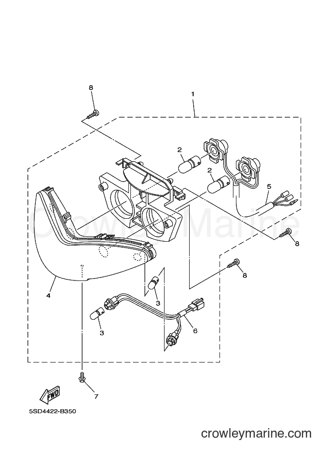 Yamaha Motors T105SE (5SD4) [010] - HEADLIGHT