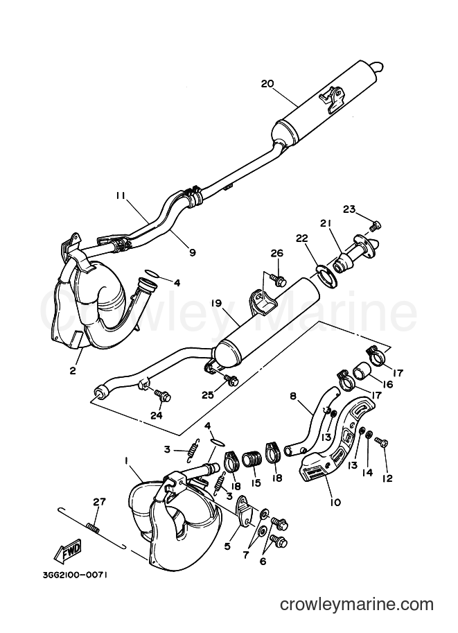 2006 ATV YFZ350 - YFZ350 (3B55) [010] - EXHAUST