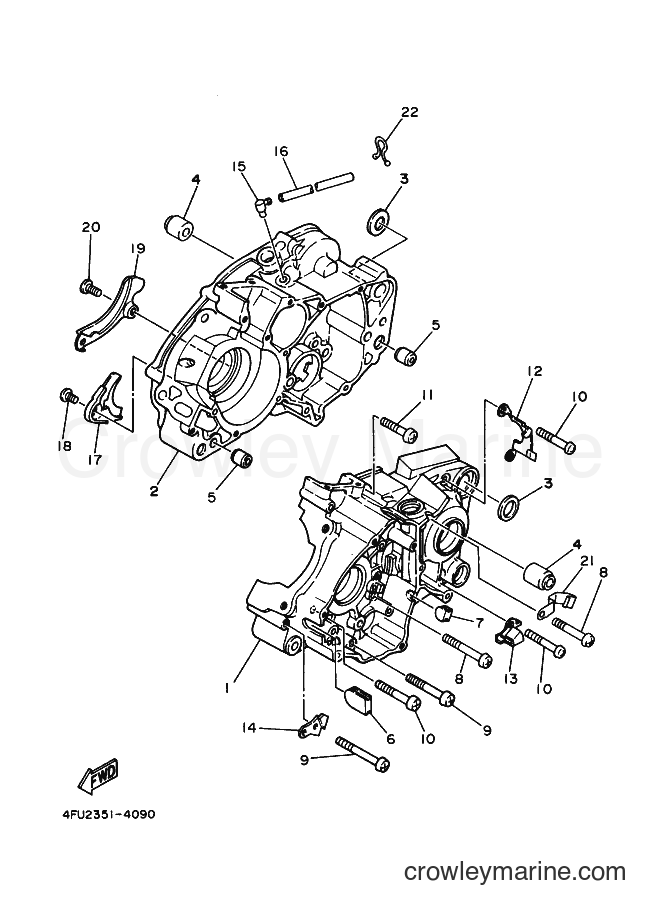 2000 Dirt Bike TDR125 - TDR125 (5AN8) [020] - CRANKCASE