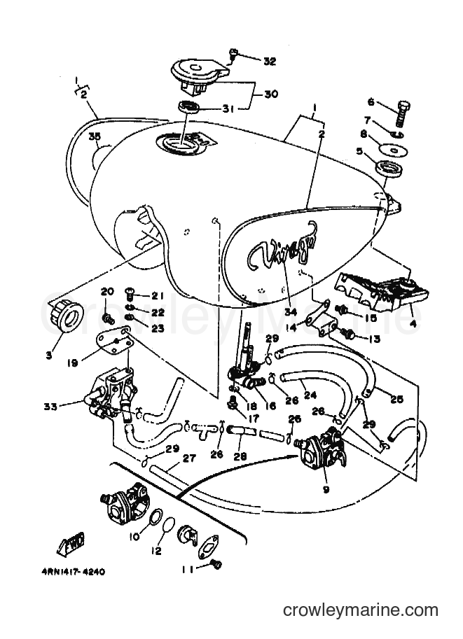 1995 Cruiser XV250S - XV250S (3DN5) [010] - FUEL TANK