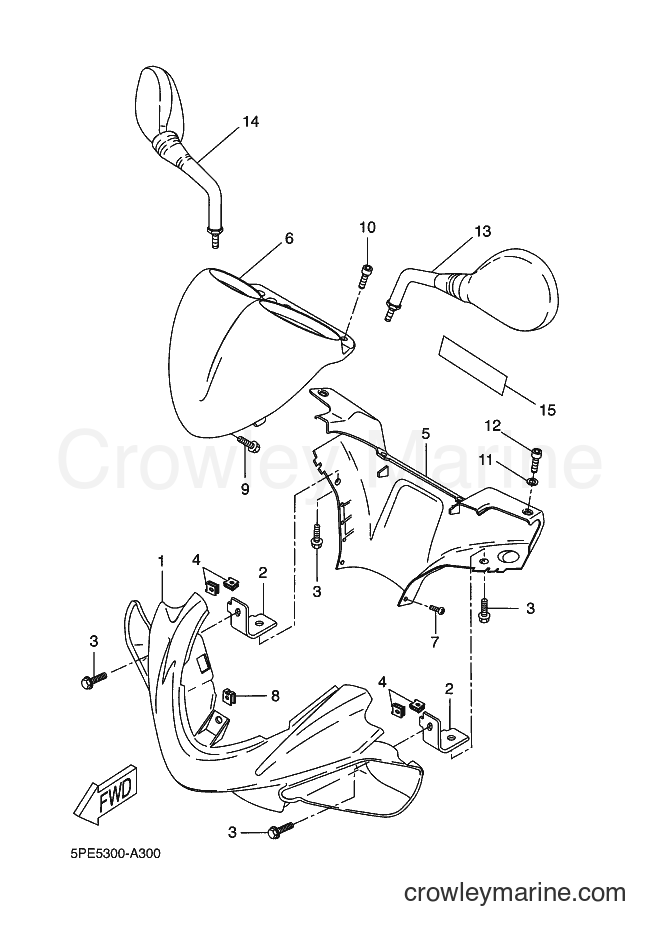 2004 Scooter YQ50L - YQ50L (5SB8) [010] - COWLING 1