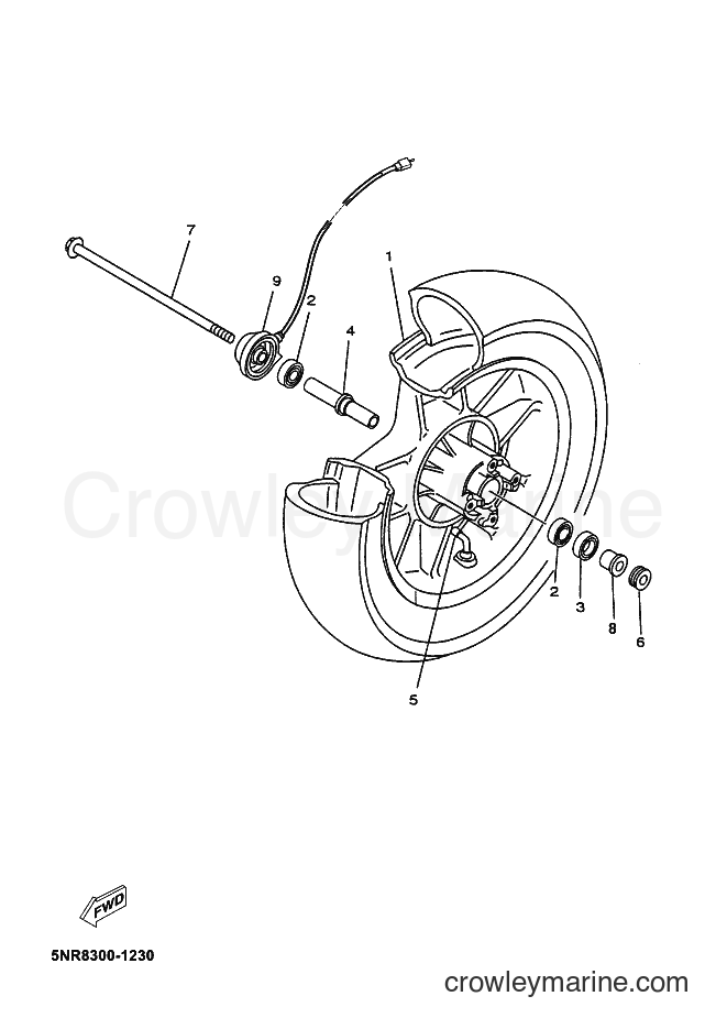Yamaha Motors YP180E (5XM2) [060] - FRONT WHEEL