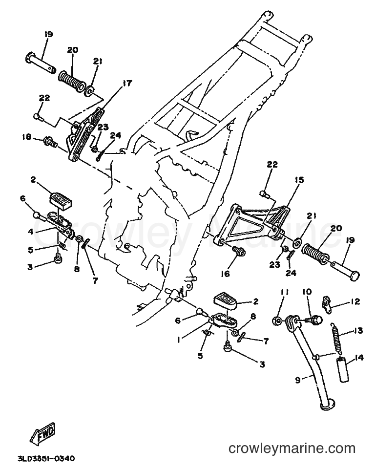 Yamaha Motors XTZ750 (3LD7) [999] - STAND & FOOTREST