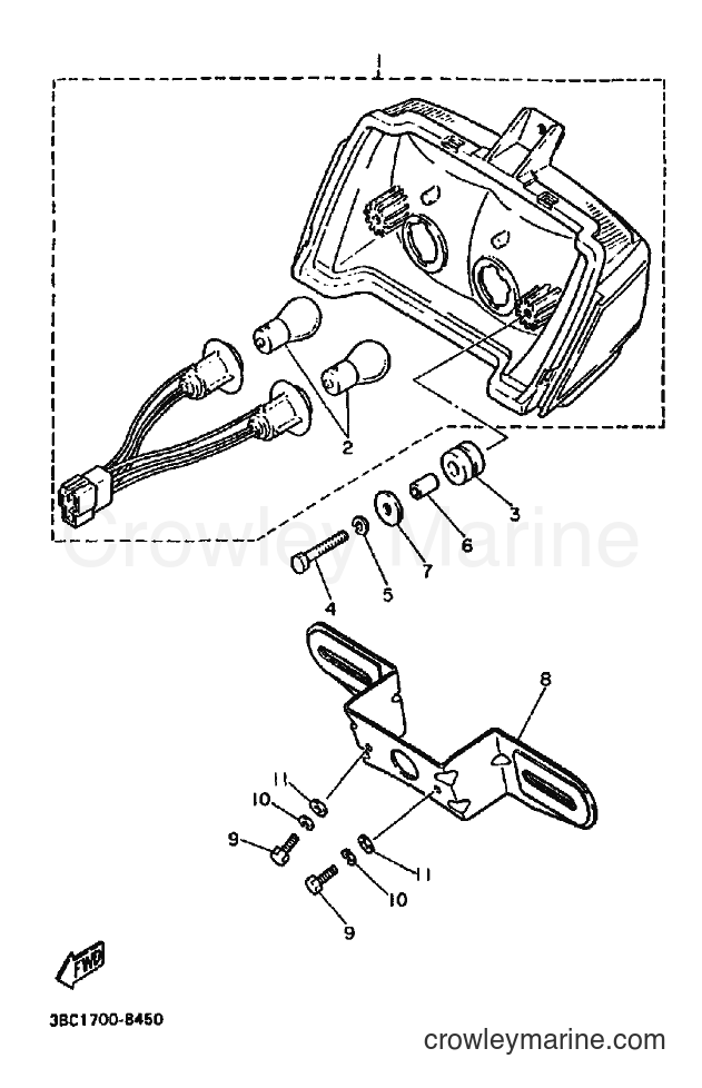 1990 Sport Bike FJ1200 - FJ1200 (3GP3) [010] - TAILLIGHT