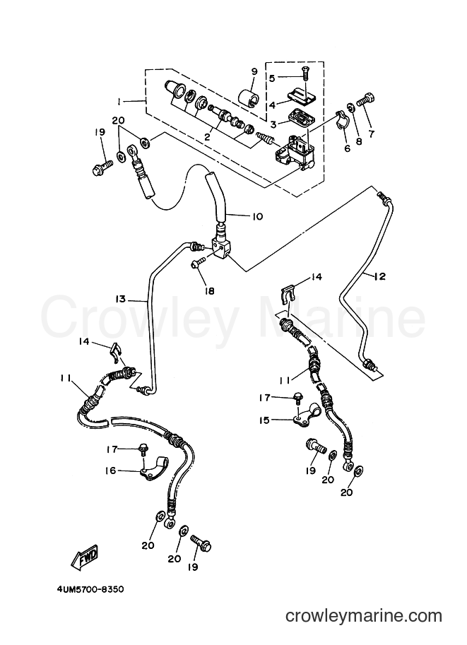 1998 ATV YF400M-FW - YF400M-FW (4SHF) [010] - FRONT MASTER CYLINDER