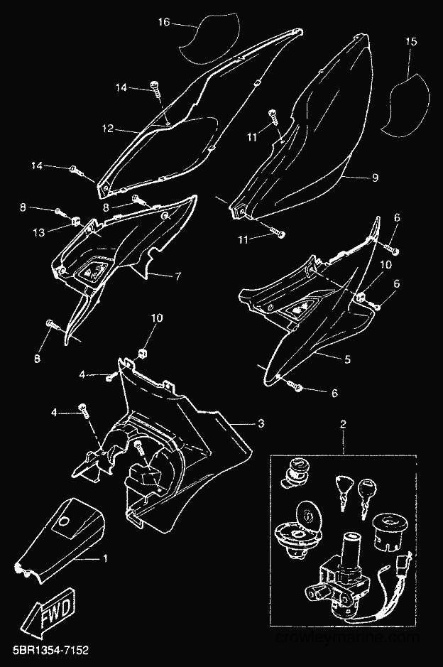 1999 Scooter YQ50L - YQ50L (5HED) [010] - SIDE COVER