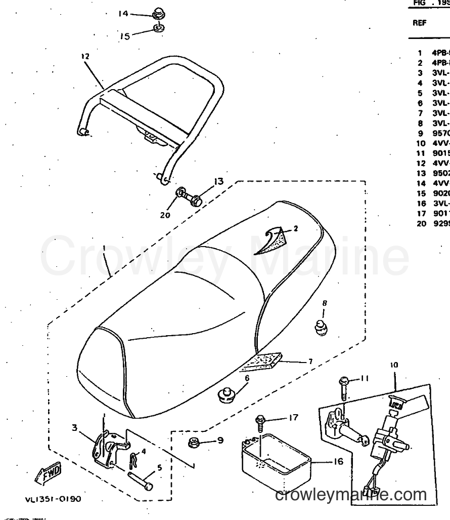 1997 Scooter CW50 - CW50 (4VV7) [999] - SEAT & CARRIER