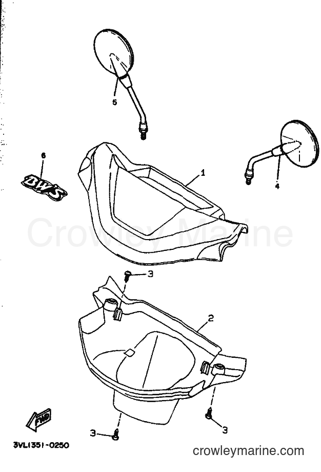 1990 Scooter CW50 - CW50 (3WV1) [999] - TOP COWLING