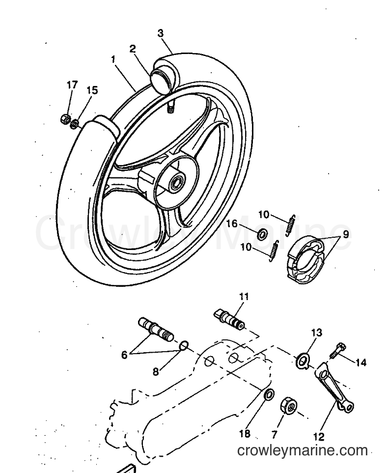 1999 Scooter YH50 - YH50 (5KG1) [010] - REAR WHEEL