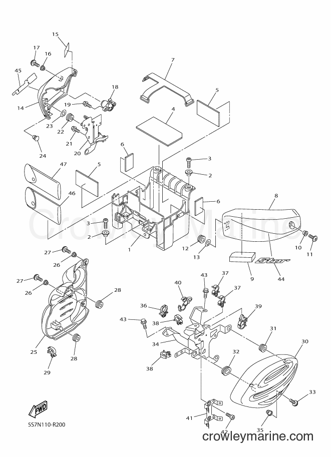 Yamaha Motors XVS950A (5S7R) [010] - SIDE COVER