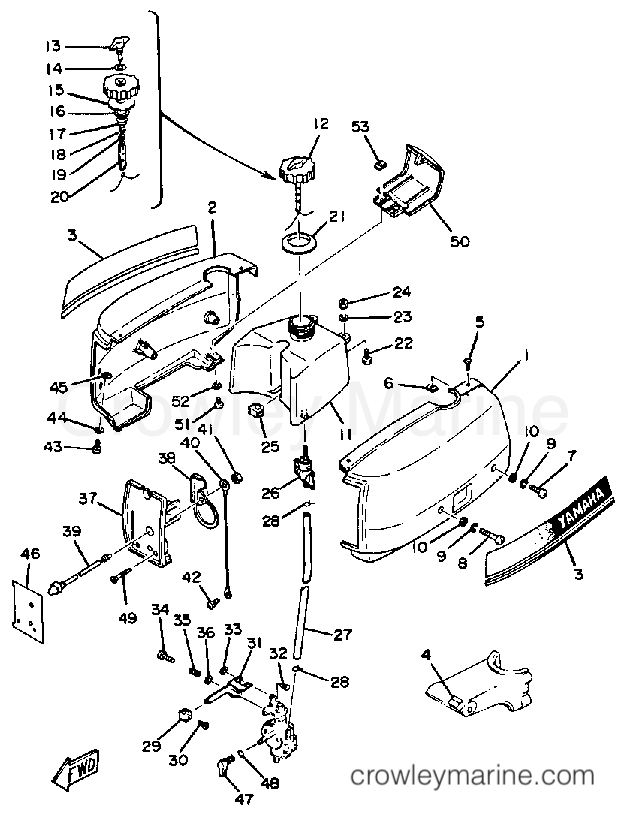 Yamaha Motors 2SK - COWLING FUEL