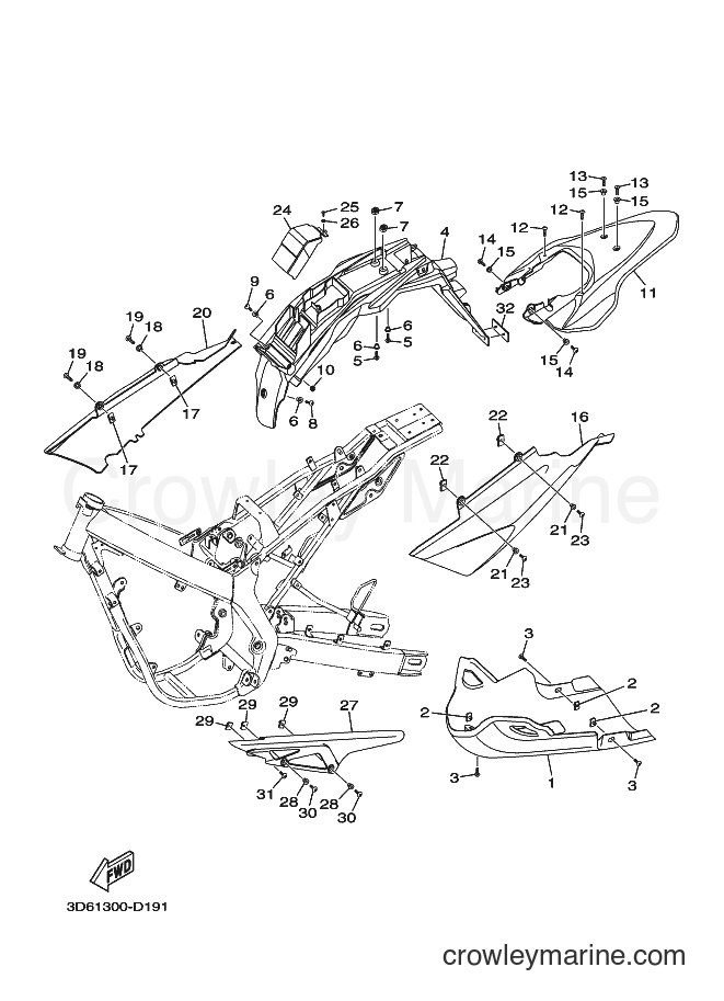 2006 Dirt Bike XT125X - XT125X (3D64) [010] - REAR BODY