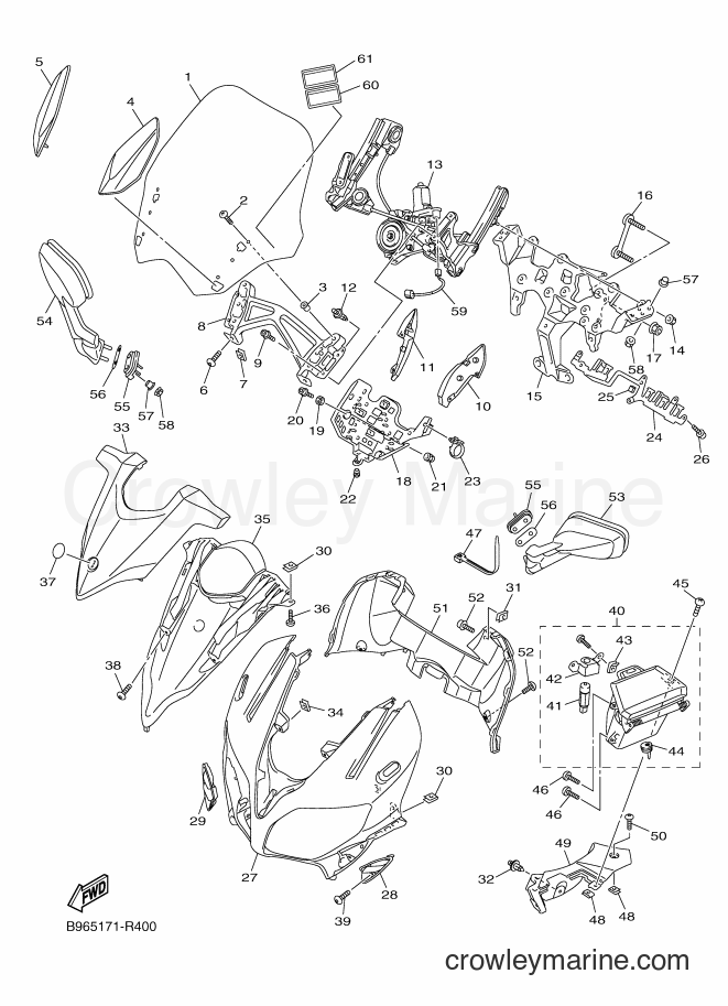 Yamaha Motors FJR1300-A (B88B) [010] - COWLING 1