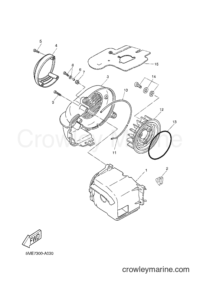 2002 Scooter YQ100 - YQ100 (5ME6) [010] - AIR SHROUD & FAN