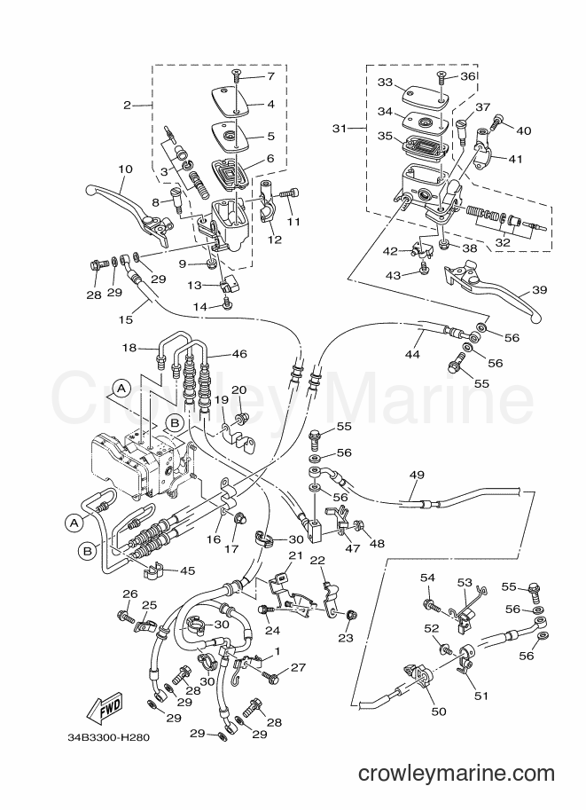 Yamaha Motors YP400A (34BB) [010] - FRONT MASTER CYLINDER