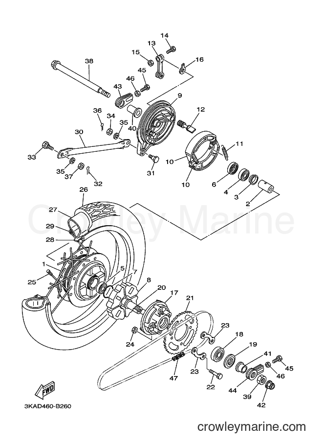 Yamaha Motors RX-K (3KAD) [010] - REAR WHEEL
