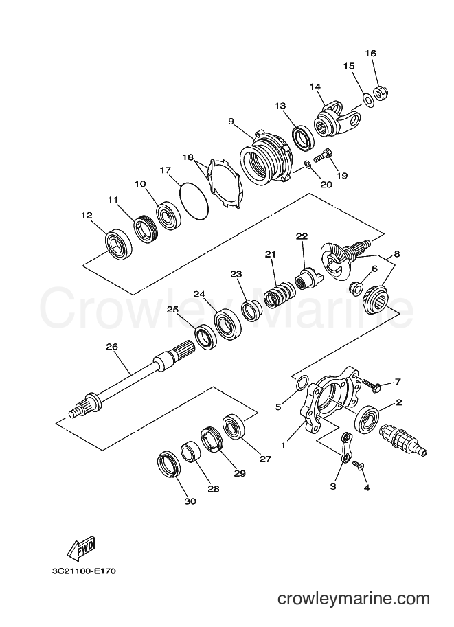 2008 ATV YFM450FAS - YFM450FAS (3C2B) [010] - MIDDLE DRIVE GEAR