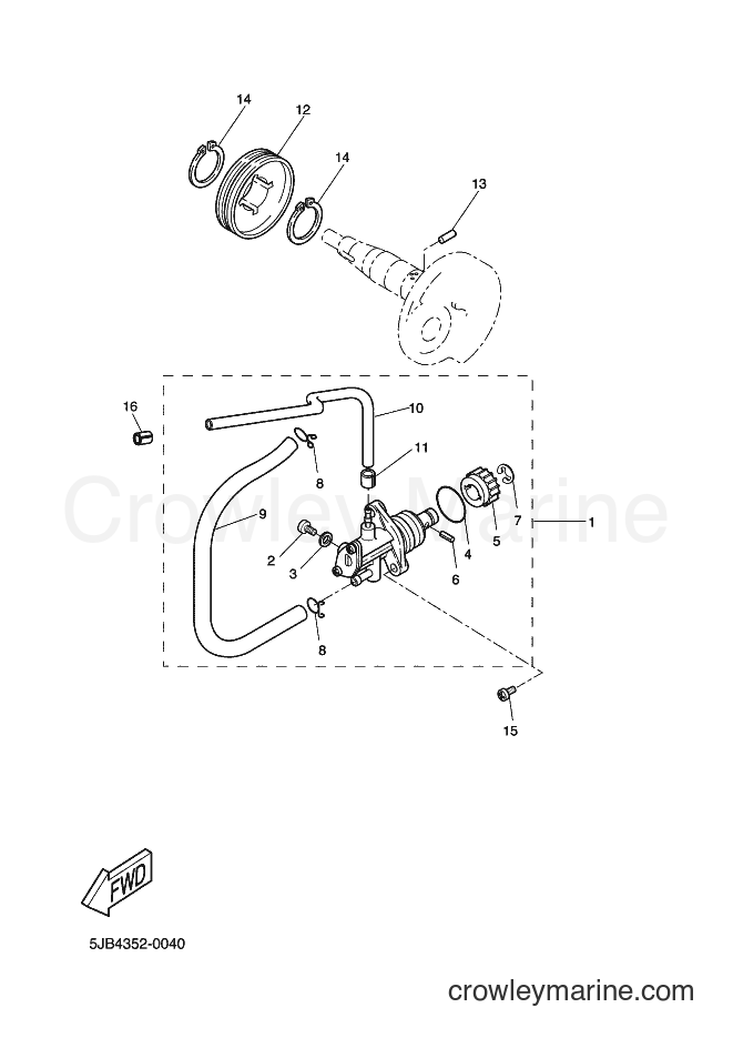 2002 Scooter YH50 - YH50 (5PF3) [010] - OIL PUMP