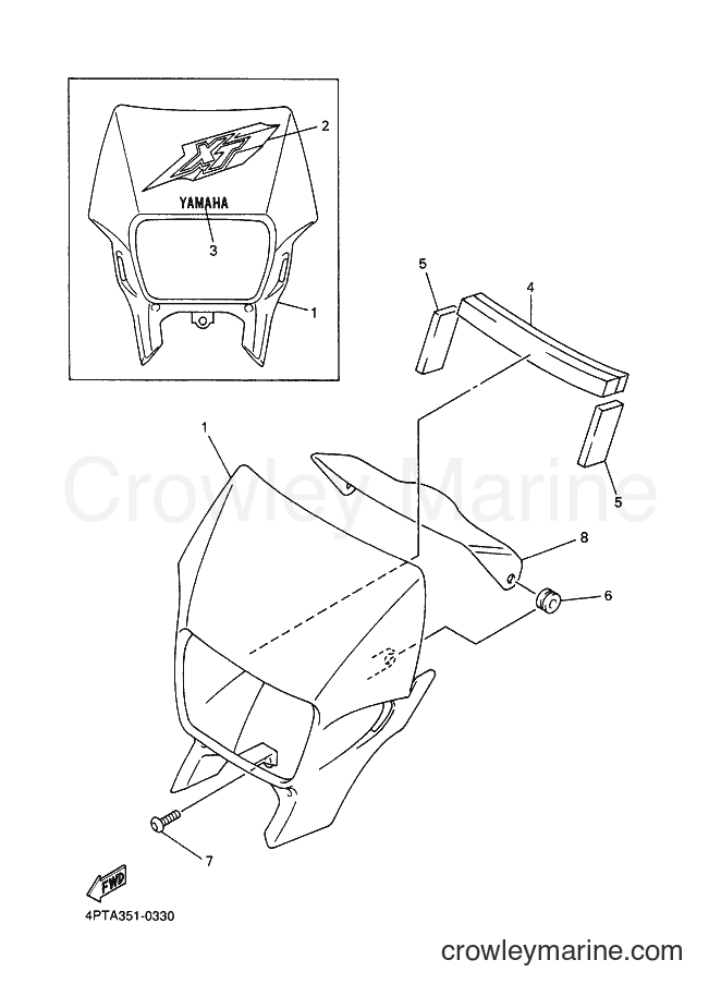 2000 Dirt Bike XT500E - XT500E (4SM3) [010] - COWLING 1