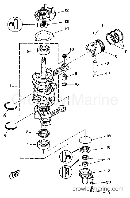Yamaha Motors PRO50LG - CRANK PISTON