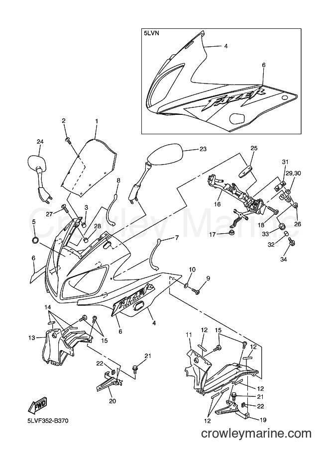 Yamaha Motors FZS1000S (5LVN) [070] - COWLING 1
