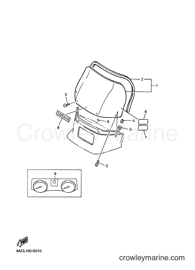 Yamaha Motors VK540E (8ACL) [020] - WINDSHIELD