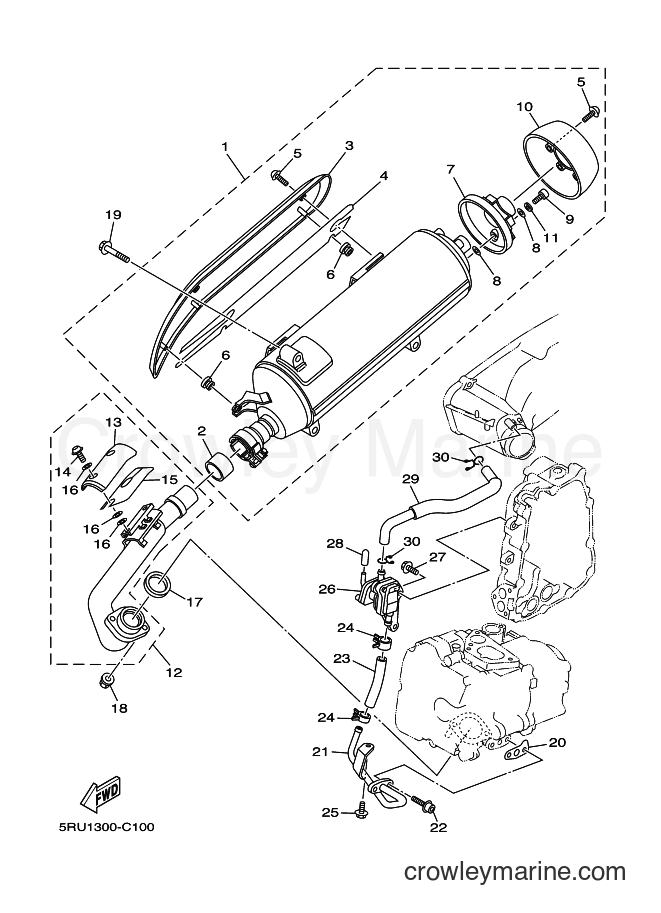 2004 Scooter YP400 - YP400 (5RU1) [040] - EXHAUST