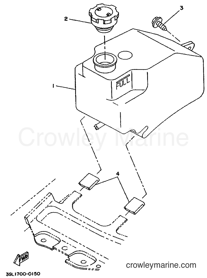 1990 Scooter CW50T - CW50T (3TX1) [999] - OIL TANK