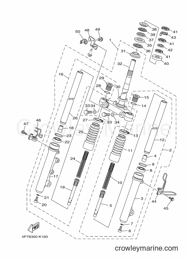 Yamaha Motors XC125E (4P7A) [010] - FRONT FORK