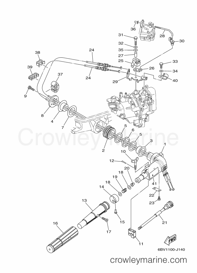 Yamaha Motors F6CMHS (6BX4) [020] - STEERING