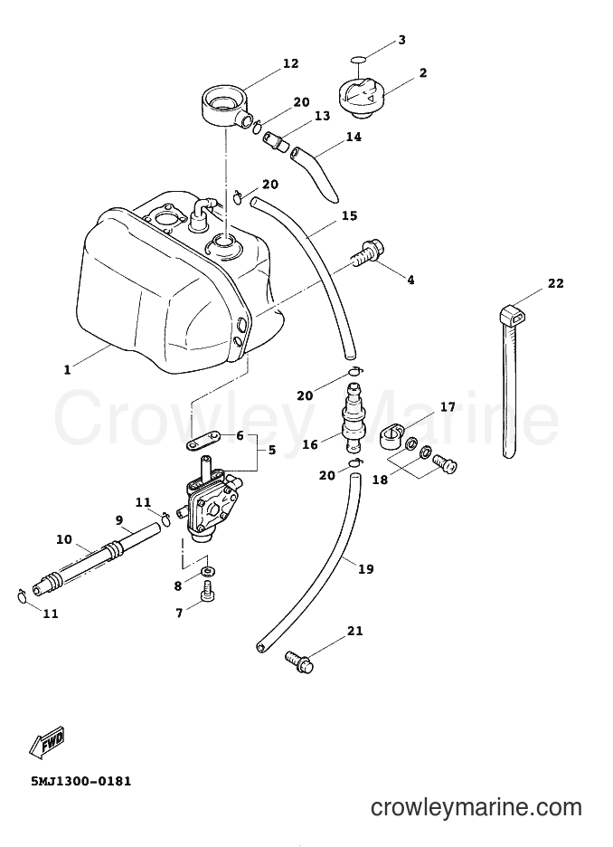 2000 Scooter XC125A - XC125A (5MJ1) [010] - FUEL TANK