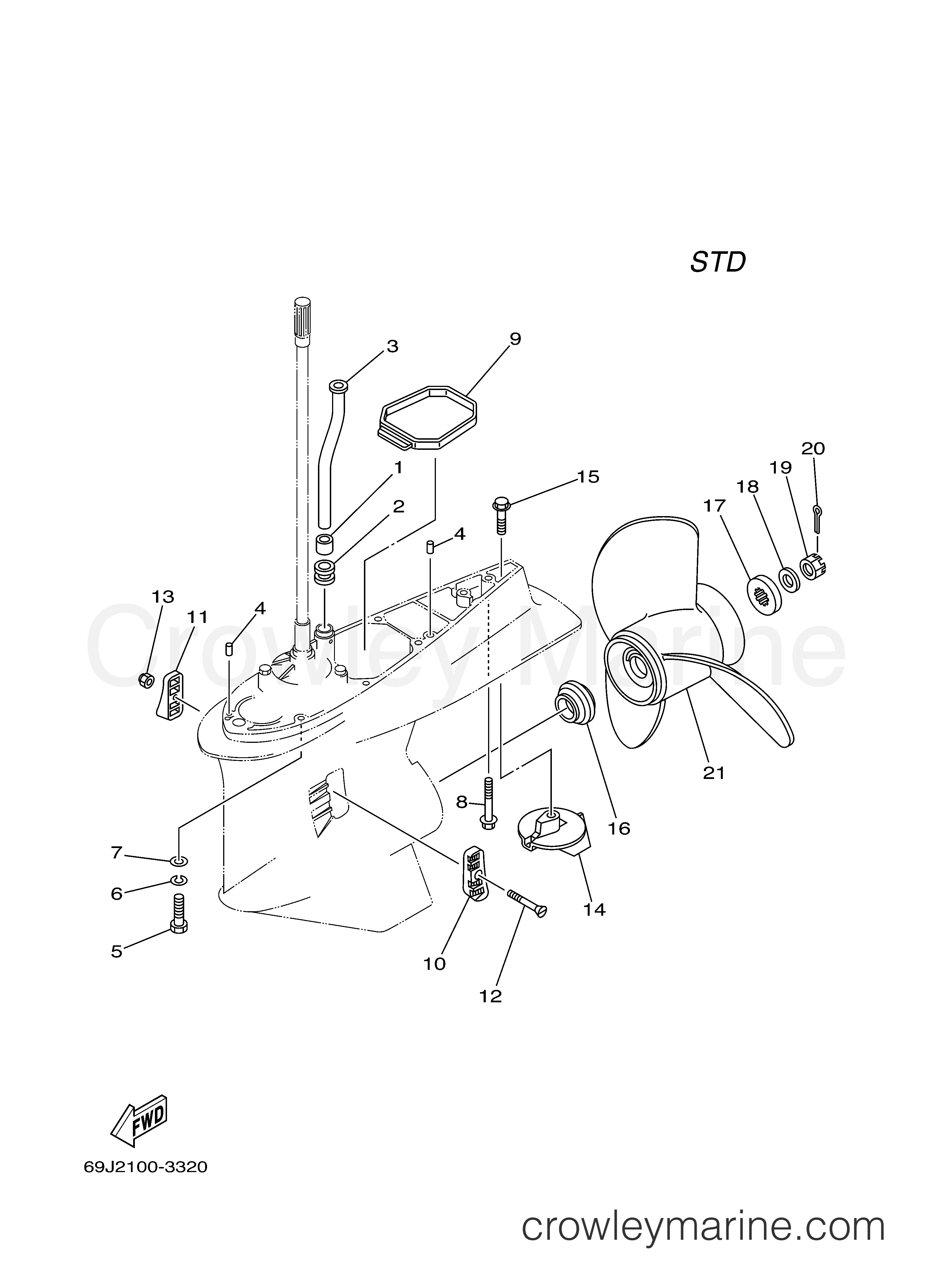 Yamaha Motors F225TXR - LOWER CASING DRIVE 2