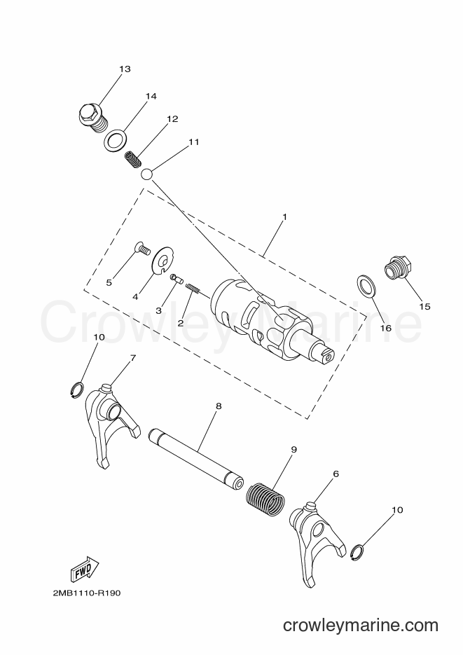 Yamaha Motors YXE700E (BN41) [010] - SHIFT CAM & FORK