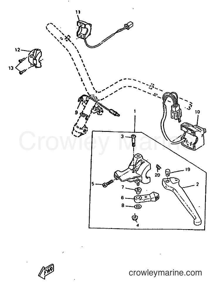 1998 Scooter CW50RSX - CW50RSX (5BG2) [999] - HANDLE SWITCH & LEVER