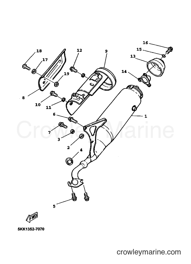 1999 Scooter YN100'99 - YN100'99 (5KK2) [010] - EXHAUST