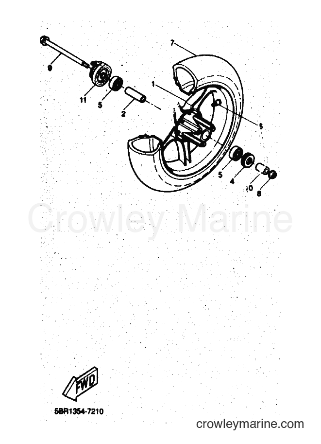 1997 Scooter YQ50 - YQ50 (5DR2) [010] - FRONT WHEEL