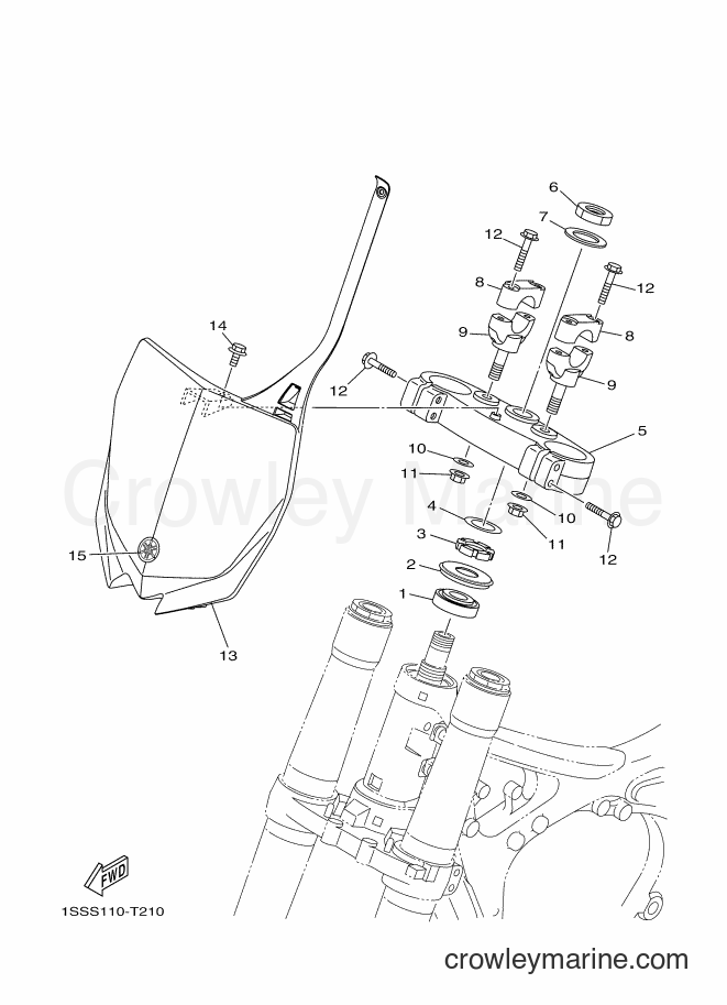 2018 Dirt Bike YZ250 - YZ250 (1SST) [010] - STEERING