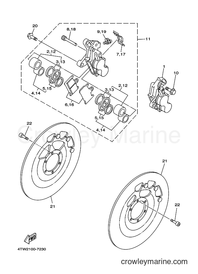 1999 Street Bike TZ250 - TZ250 (4TW4) [090] - FRONT BRAKE CALIPER