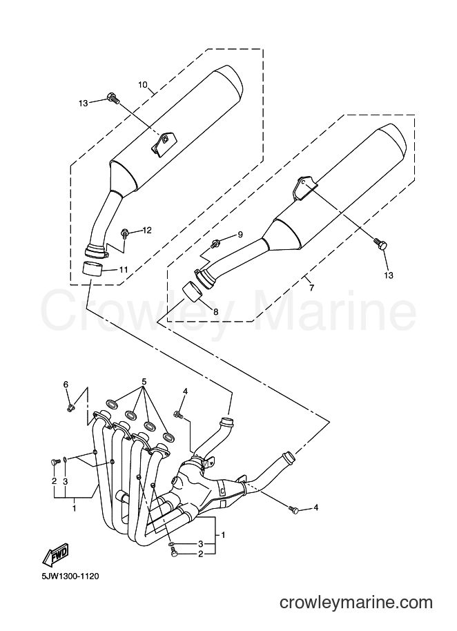 Yamaha Motors FJR1300 (5JW4) [061] - EXHAUST